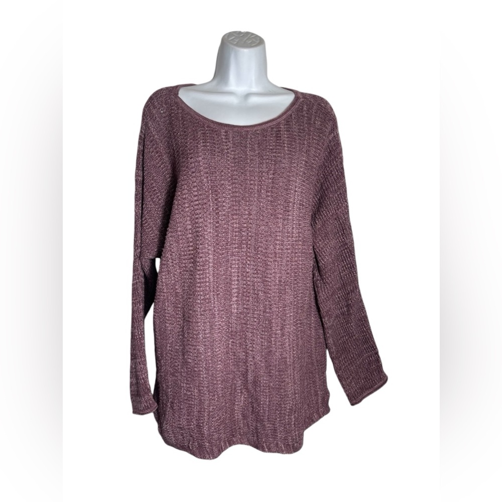 Pure Jill sweater ladies large purple mauve pullover sweater BEAUTIFUL 💜💜‎